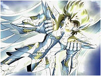 Seiya finalmente veste a lendária Armadura Divina de Pégaso e derrota Thanatos!