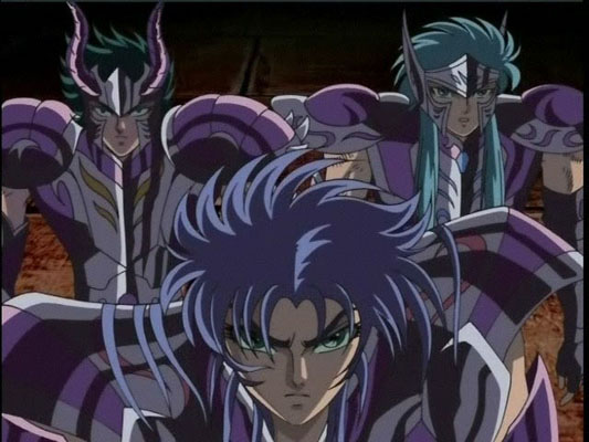 Ikki discute com Shiryu, Cavaleiros do zodiaco - Hades - a saga do sa