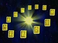 As Doze Armaduras de Ouro produzem a luz solar quando esto juntas!