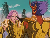 Mu revela ser o Cavaleiro de Ouro de ries e surge para ajudar Shiryu e o Mestre Ancio!