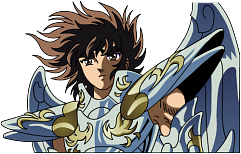 Fanart do seiya com armadura divina