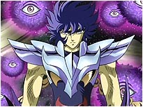 Ikki de Fênix consegue deter todos os golpes do espectro Aiacos de Garuda!