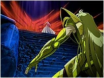 Finalmente Shun, com a ajuda de Atena, consegue expulsar o espírito de Hades!