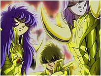 Os Cavaleiros de Ouro Aiolia de Leão, Milo de Escorpião e Mu de Áries ressuscitam!