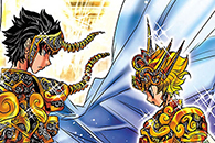 Aiolia e Shura se confrontam antes da batalha inevitável, diante dos olhos da jovem Yoshino Hino!