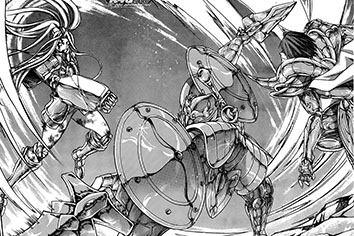 O Cavaleiro de Libra surge e salva Gateguard de morte certa diante de Hakurei de Altar!