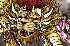 O leão de estimação Goldie tenta proteger Shun de Andrômeda!