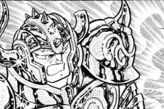 Aldebaran de Touro tem o seu chifre cortado por Seiya de Pégaso!
