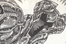 A Armadura de Gêmeos aparece como ilusão na frente de Seiya, Shiryu, Hyoga e Shun!