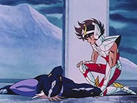 Seiya finalmente conseguiu vencer Siegfried, o ltimo Guerreiro Deus de Asgard!