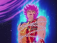  Io de Scylla se livra das correntes e ataca Shun com seu golpe secreto!