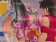 Shun d a Seiya e a Hyoga guizos, para que o grupo possa se orientar!