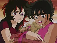 Durante o seu treinamento, Shina acabou tendo o rosto visto pelo jovem Seiya!