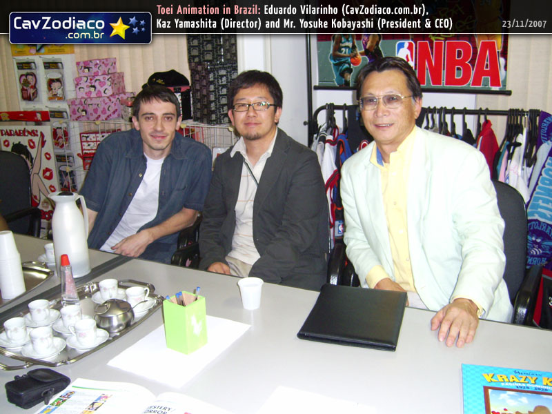 Exclusivo - Toei Animation no Brasil: Kaz Yamashita (diretor) e Mr. Yosuke  Kobayashi (Presidente e CEO) visitaram o Brasil + coletiva de imprensa  ocorreu hoje em São Paulo! - Os Cavaleiros do