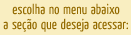 Escolha no menu abaixo a se��o que deseja acessar: