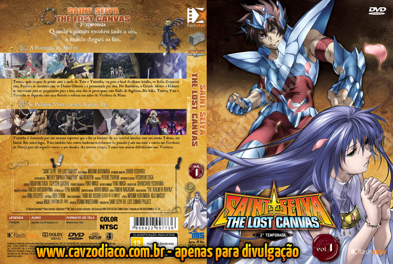 Cavaleiros Zodíaco Lost Canvas Saint Seiya 6 Dvds Volume 1+2