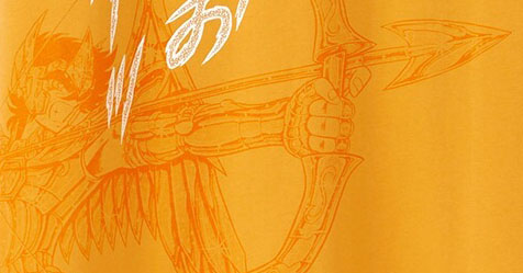 Camisetas: modelo de Saint Seiya pela UNIQLO em comemorao aos 50 anos da Weekly Shonen Jump!