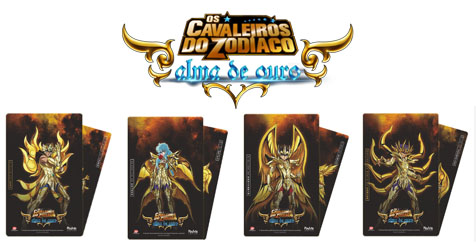 Alma de Ouro: cards dos Cavaleiros de Ouro com Armaduras Divinas a venda nos cinemas!