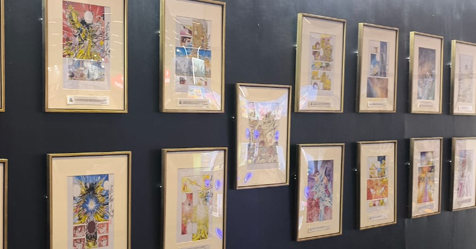 Masami Kurumada: fotos das artes autografadas pelo criador dos Cavaleiros do Zod�aco que estavam em exposi��o no Festival do Jap�o 2026!