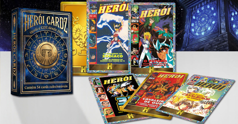 Her�i Cardz: cole��o de cards hologr�ficos como extra da campanha do Guia HER�I dos Cavaleiros do Zod�aco!